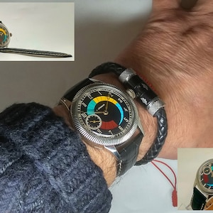 Wristwatch Switzerland E. Gubelin vintage 20s mechanical 15 jewel w/ heavy stainless steel case. Serviced and running great!