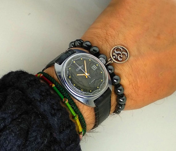 Reloj de pulsera vintage 70s Slava Glory fecha 21J. Mecanico para hombres con marca de calidad de la URSS reloj Slava reloj ruso Etsy Espana