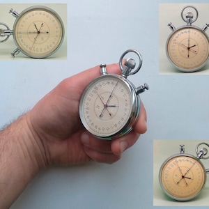 Russian Vintage 60s Marine Original Mechanical Button Split Stop