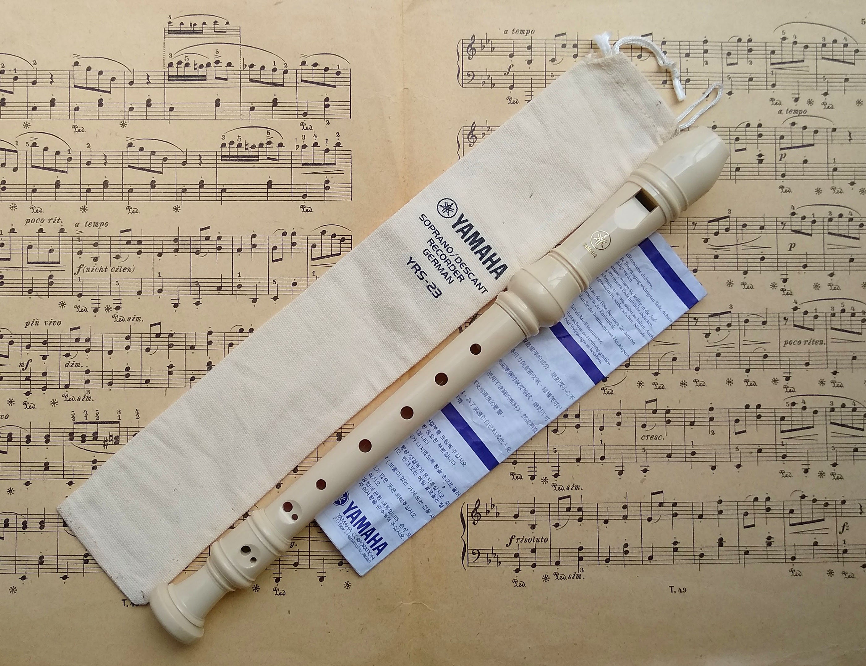 Vintage Yamaha YRS23 German Fingering Soprano Recorder Ivory Etsy UK