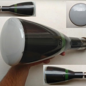 Tubo de rayos catódicos de osciloscopio gigante vintage militar soviético de los años 60 13LO37I. Tubo pesado de vacío de vidrio de 42 cm. Fabricado en la URSS. Steampunk.