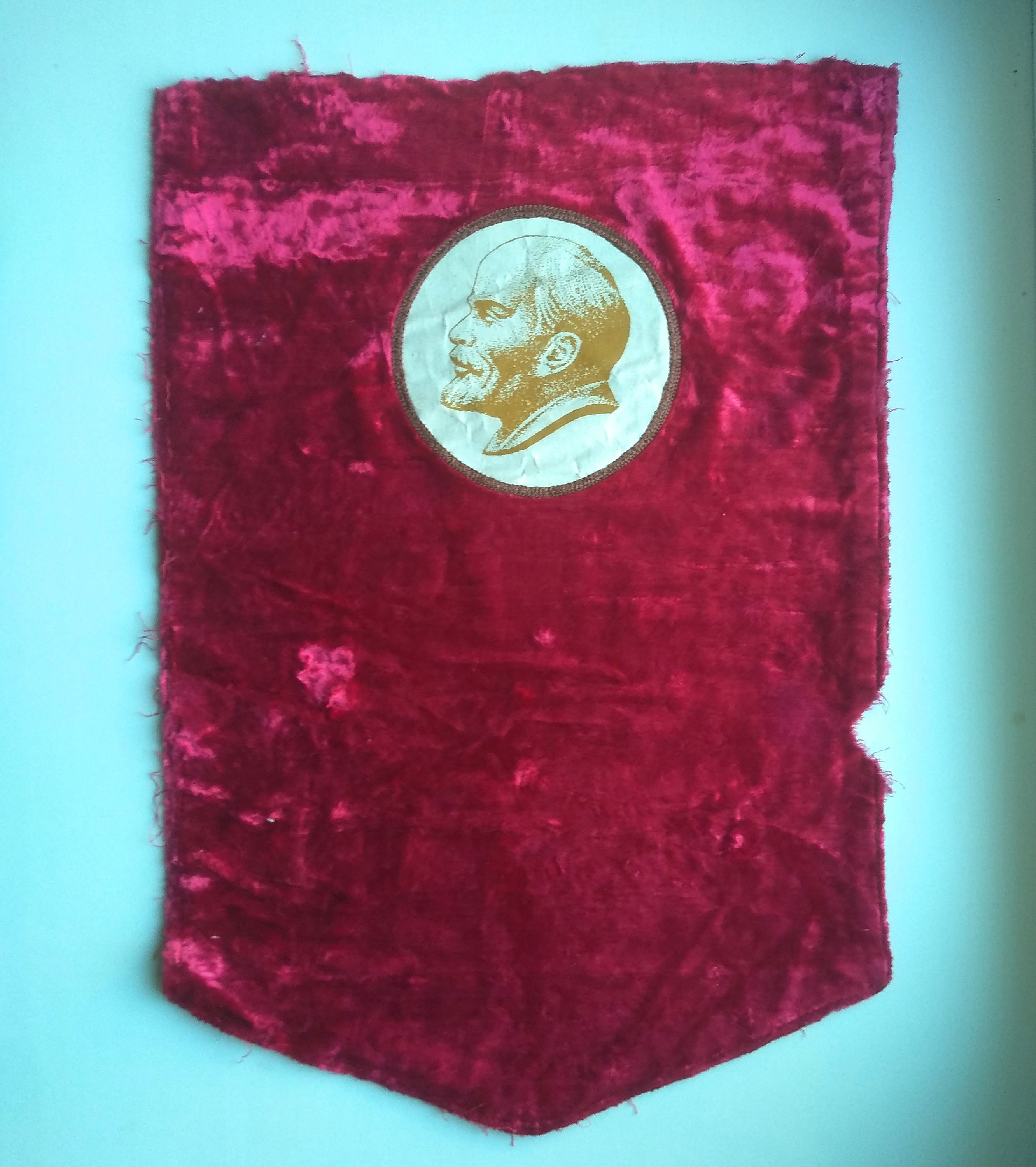 Drapeau Fanion URSS Original – 1986 – Union Soviétique – 52x32 Cm – Collection