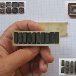 10pcs set new square carbide turning insert (TH20) for turning tool. Made in USSR.