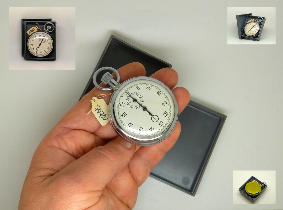Stopwatch Soviet Vintage 70s Mechanical 1 Button AGAT With Original Box ...
