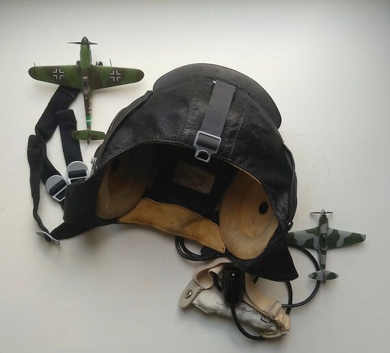 Soviet Flying Helmet Military Vintage 90s Mig Pilot Summer Black
