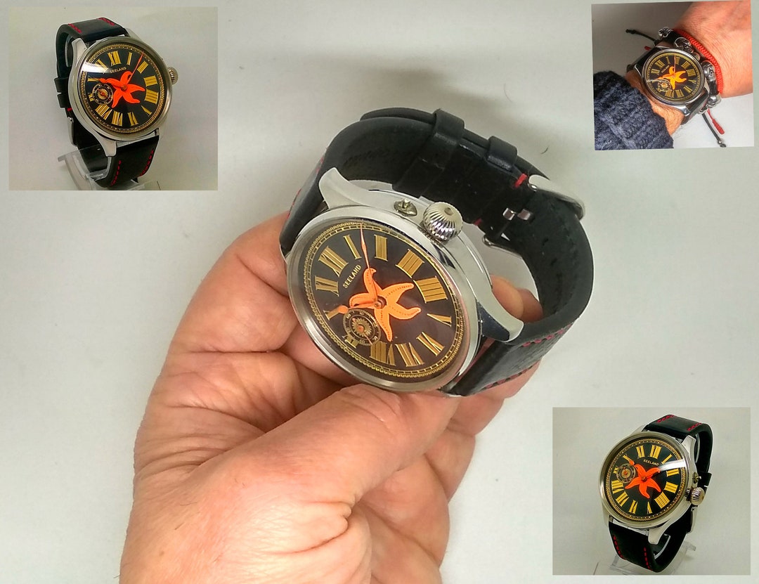 Buy Wristwatch Switzerland Seeland Vintage 10s Mechanical 17 Jewel W/ Heavy  Stainless Steel Serviced and Running Great! Online in India