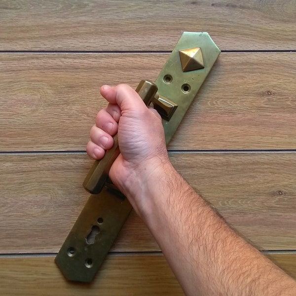 Antique Brass Door Handle Etsy