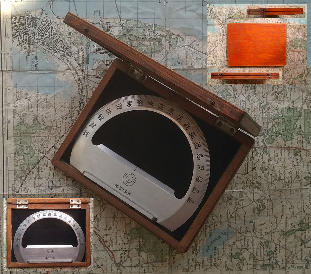 Russian Military Vintage 50s Original Mariner's Navigational Protractor