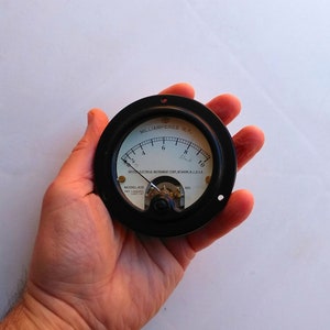 Collectible scientific instrument vintage Weston Electrical Instrument Corp.,N.J.,U.S.A. Milliamperes R.F. Gauge Model 425. Steampunk