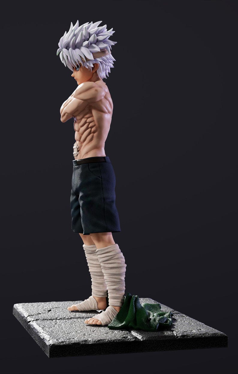Killua Zoldyck 1/6 Scale Figure – Shirtless Pose W/ Swappable Heads - Etsy