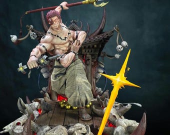 Ryomen Sukuna Resin Statue – Collectible – True Form – Jujutsu Kaisen Exclusive – Hand Painted – XL Anime Display Figure