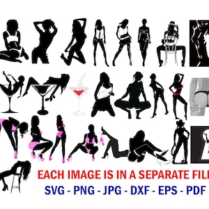 Female Silhouette,Digital Download,Female SVG, Woman Vector, Lady Outline, Girls SVG, Black silhouette clipart, Instant download svg png jpg
