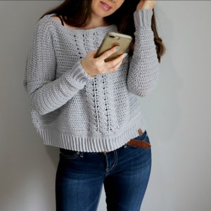 CROCHET PATTERN Pullover Top Crochet Pattern for Pullover Sweater Spring Fever Pullover Crochet Pattern by Sentry Box Designs image 1