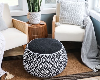 CROCHET PATTERN / Granite Ridge Floor Pouf