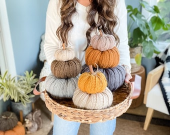 CROCHET PATTERN / Country Harvest Crochet Pumpkin Stack in 6 sizes