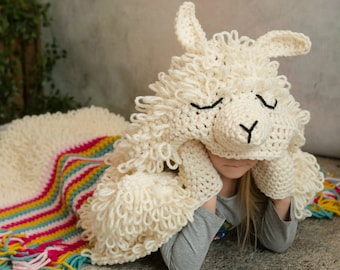 CROCHET PATTERN & VIDEO/ Alpaca my llama Blanket, animal crochet blanket, crochet llama blanket, crochet gift ideas, pdf