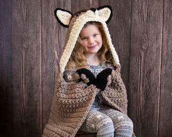 CROCHET PATTERN / Hooded Woodland Fox Blanket