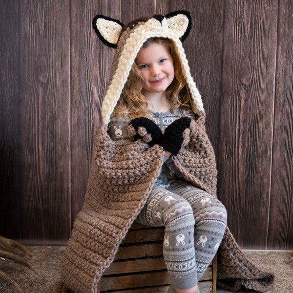 CROCHET PATTERN / Hooded Woodland Fox Blanket