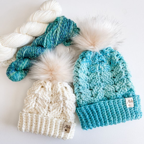 CROCHET PATTERN / Alpine Cabled Toque & Cowl