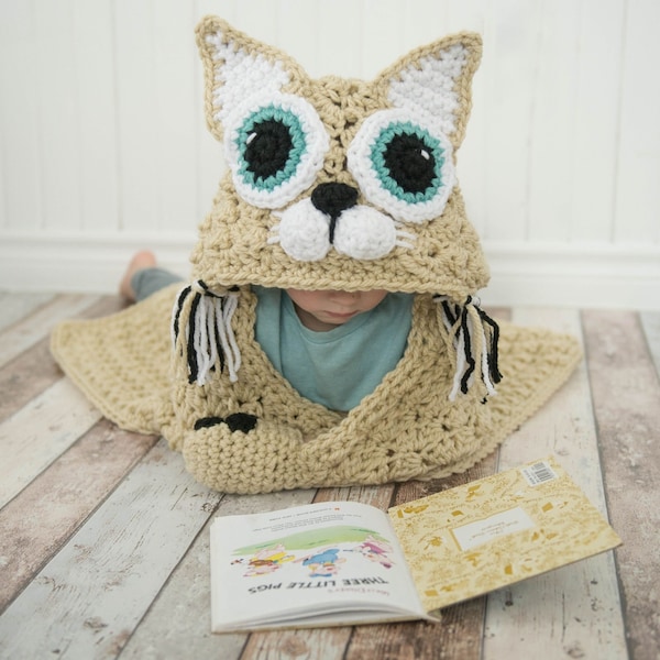 CROCHET PATTERN / Hooded Cat Blanket