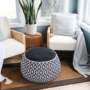 CROCHET PATTERN / Granite Ridge Floor Pouf