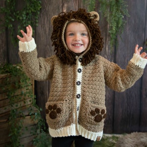Kids lion hoodie top