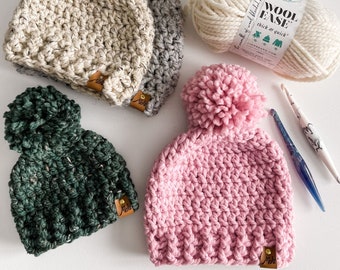 CROCHET PATTERN / Beginner Bulky Beanie