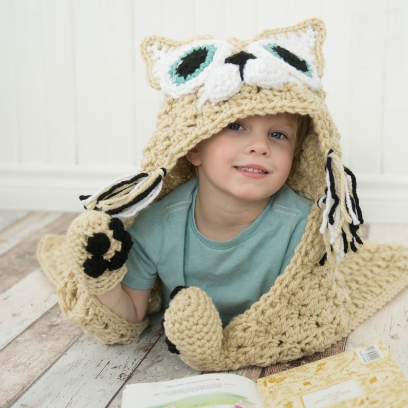 CROCHET PATTERN / Hooded Cat Blanket image 3