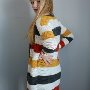 CROCHET PATTERN Everyday Striped Cardigan / Pdf Digital Download / Striped Sweater / Crochet Cardigan / image 8