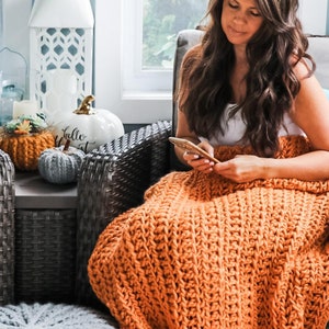 CROCHET PATTERN / Hello Harvest Chunky Throw Blanket image 10