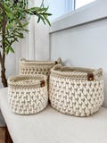 CROCHET PATTERN & VIDEO/ Homebody Baskets, Crochet Basket Pattern, Crochet Home Decor, 4 Sizes, Crochet Gift, Storage, Nursery Gift