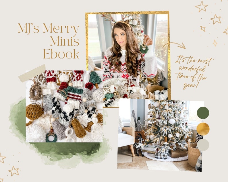 MJ's Merry Minis Ebook  25 Christmas Ornament Crochet image 1