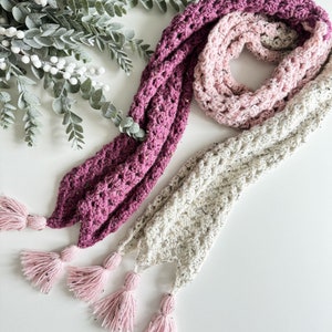 CROCHET PATTERN// Colour Block Granny Scarf, Granny Chevron Stitch Scarf, Crochet Scarf Pattern