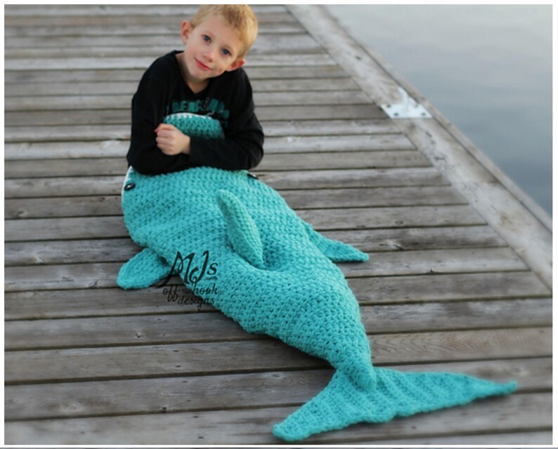 CROCHET PATTERN Dolphin Blanket Crochet Pattern for Dolphin Blanket Soft & Cozy Dolphin Blanket Crochet Pattern image 4