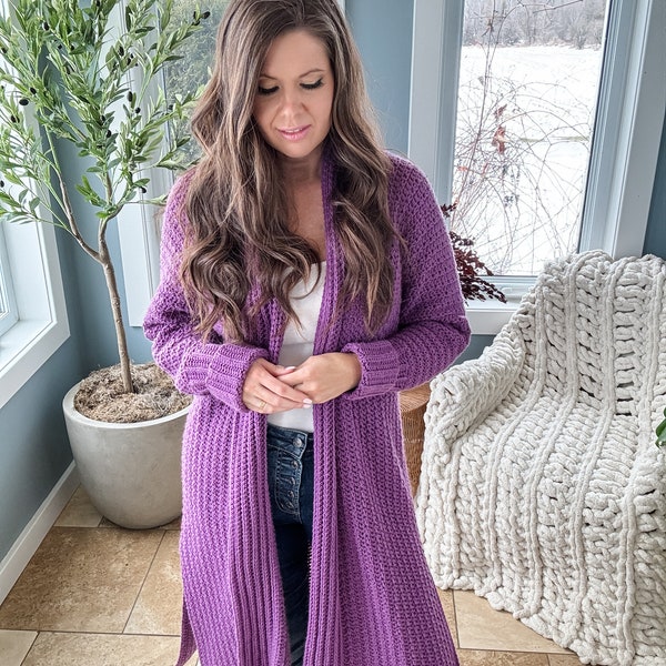 CROCHET PATTERN / Mauve-A-Lous Duster Cardigan