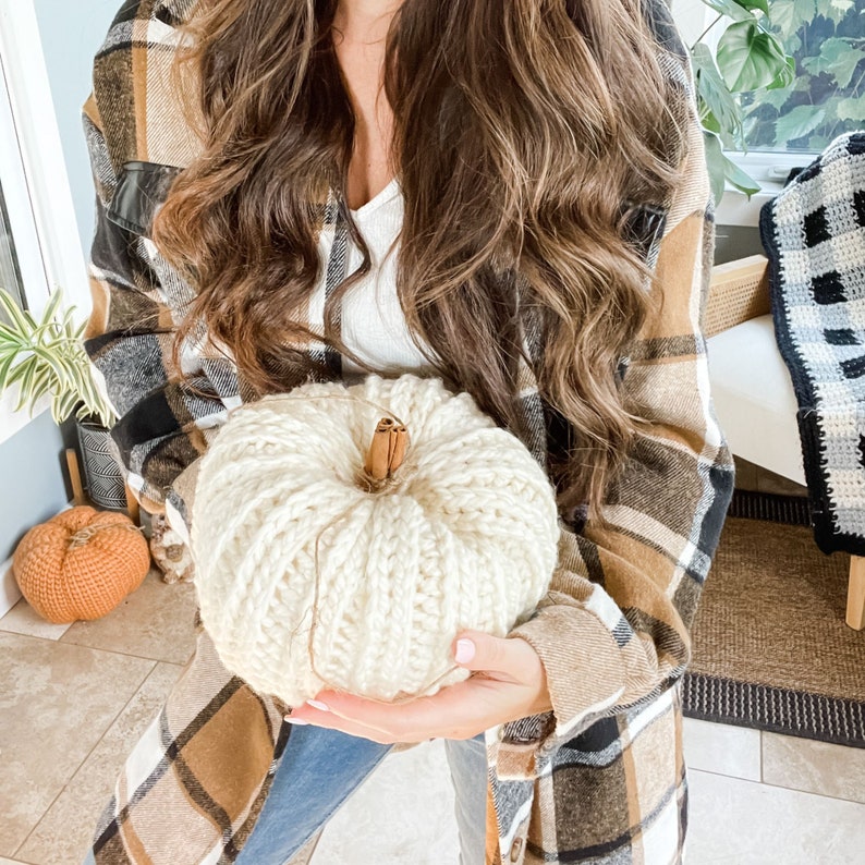 CROCHET PATTERN Bulky & Quick Rustic Farmhouse Pumpkin Pattern image 5