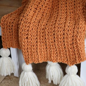 CROCHET PATTERN / Hello Harvest Chunky Throw Blanket image 9