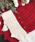 CROCHET PATTERN & VIDEO/ Snuggle Season Stocking and Tree Skirt Collection, Christmas Stocking Set, Crochet Decor, Pdf, Gifting