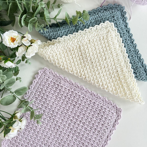 CROCHET PATTERN & VIDEO/ Cozy Cottage Dishcloth, Easy Crochet Dishcloth Pattern, Home Decor, Gifting, Pdf Pattern, Washcloth, Teacher Gift