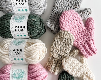 CROCHET PATTERN / Beginner Bulky Mittens