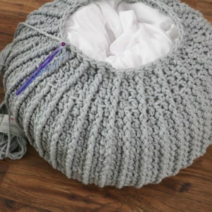 CROCHET PATTERN Floor Pouf pdf digital download image 8