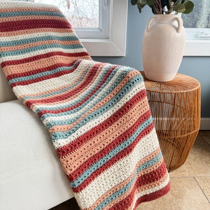 CROCHET PATTERN/ Star Stitch Striped Crochet Blanket Pattern, Sahara Stripes Blanket Pattern, Star Stitch Blanket Pattern image 7