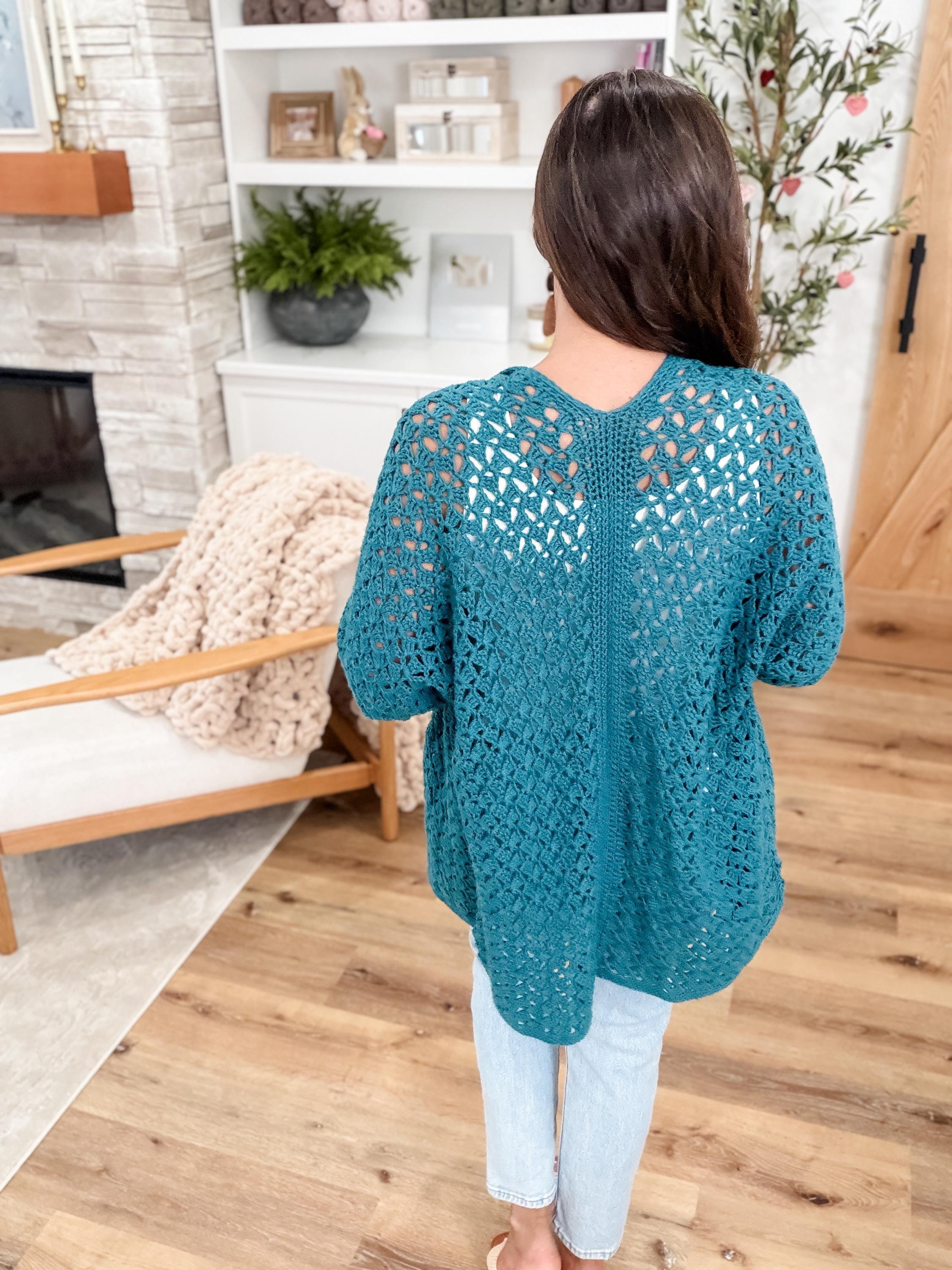 CROCHET PATTERN & VIDEO/ Crochet Lacy Spring Cardigan, Crochet