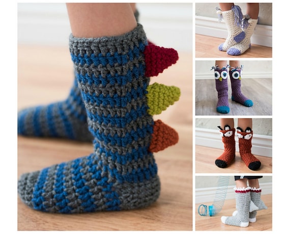 CROCHET PATTERN Animal Socks Collection Crochet Pattern for