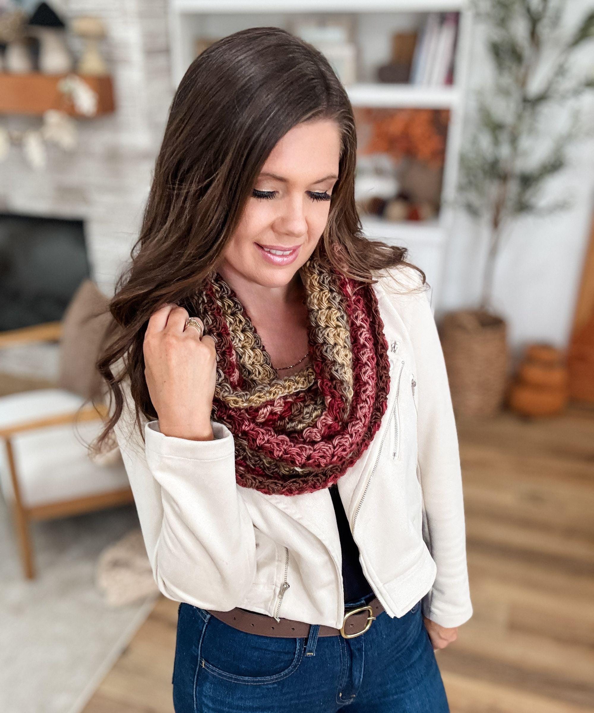 CROCHET PATTERN & VIDEO/ Chunky Suzette Infinity Scarf, Crochet Scarf ...