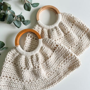 CROCHET PATTERN & VIDEO/ Crochet Purse Pattern, Round Handle Crochet Purse Pattern, Crochet Handbag Pattern, gift for her, pdf