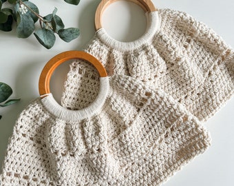 CROCHET PATTERN & VIDEO/ Crochet Purse Pattern, Round Handle Crochet Purse Pattern, Crochet Handbag Pattern, gift for her, pdf