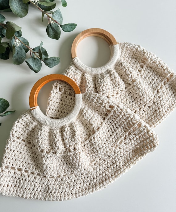 CROCHET PATTERN & VIDEO/ Crochet Purse Pattern, Round Handle Crochet Purse Pattern, Crochet Handbag Pattern, gift for her, pdf