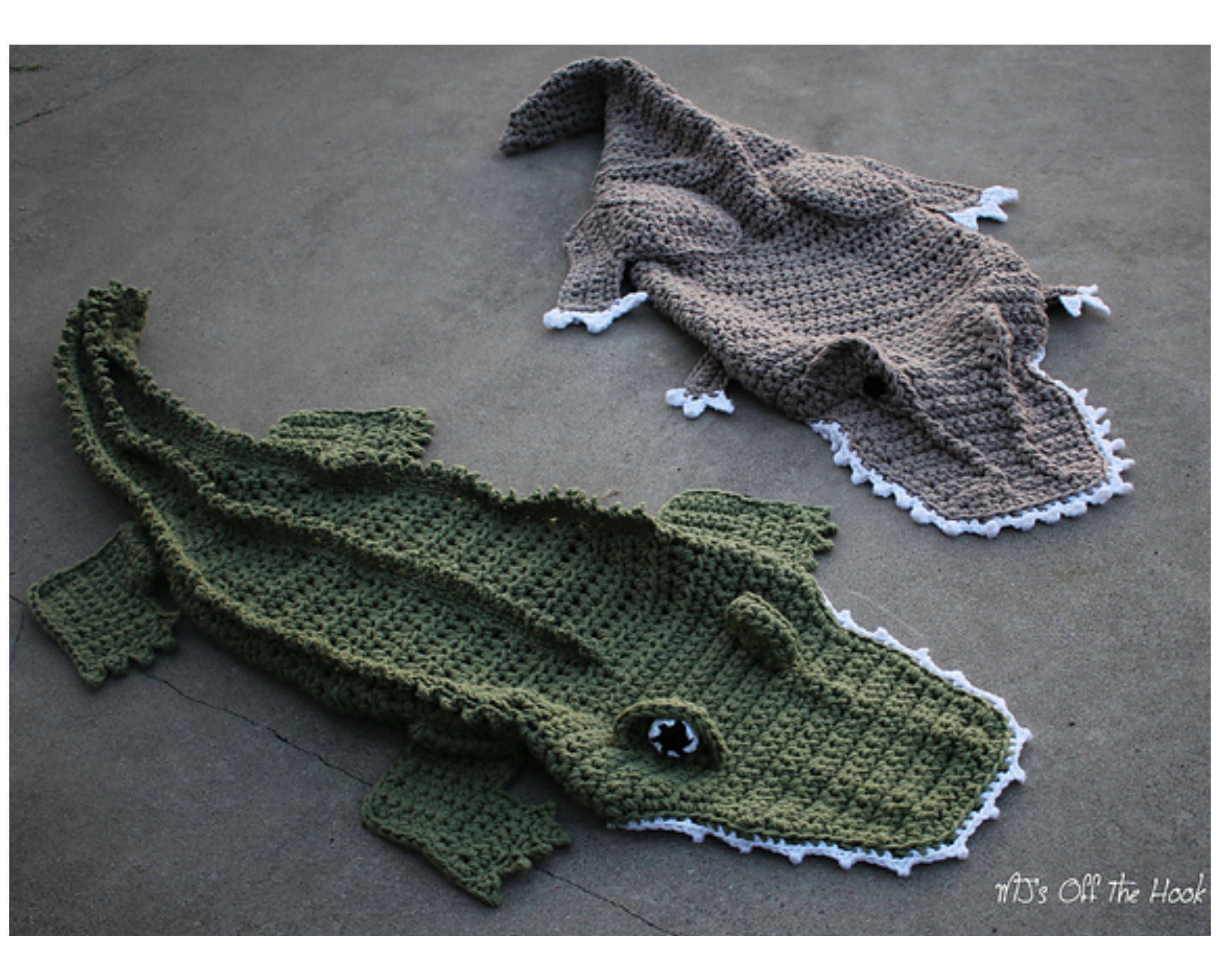 CROCHET PATTERN Alligator Blanket Alligator Costume Pattern Etsy