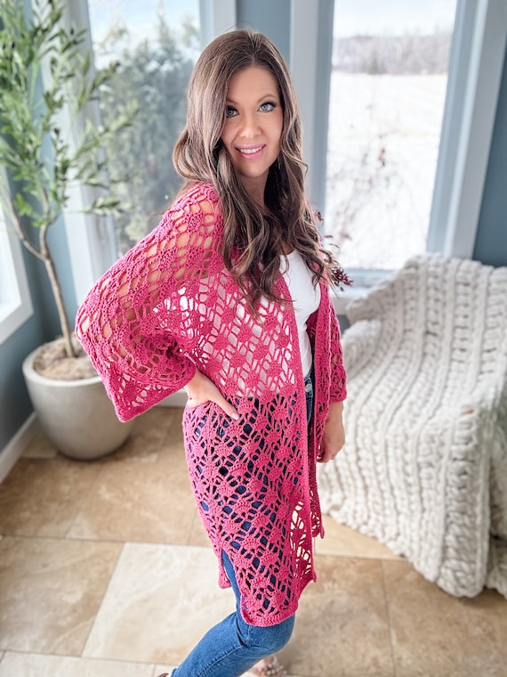 Crochet beach cardigan best sale